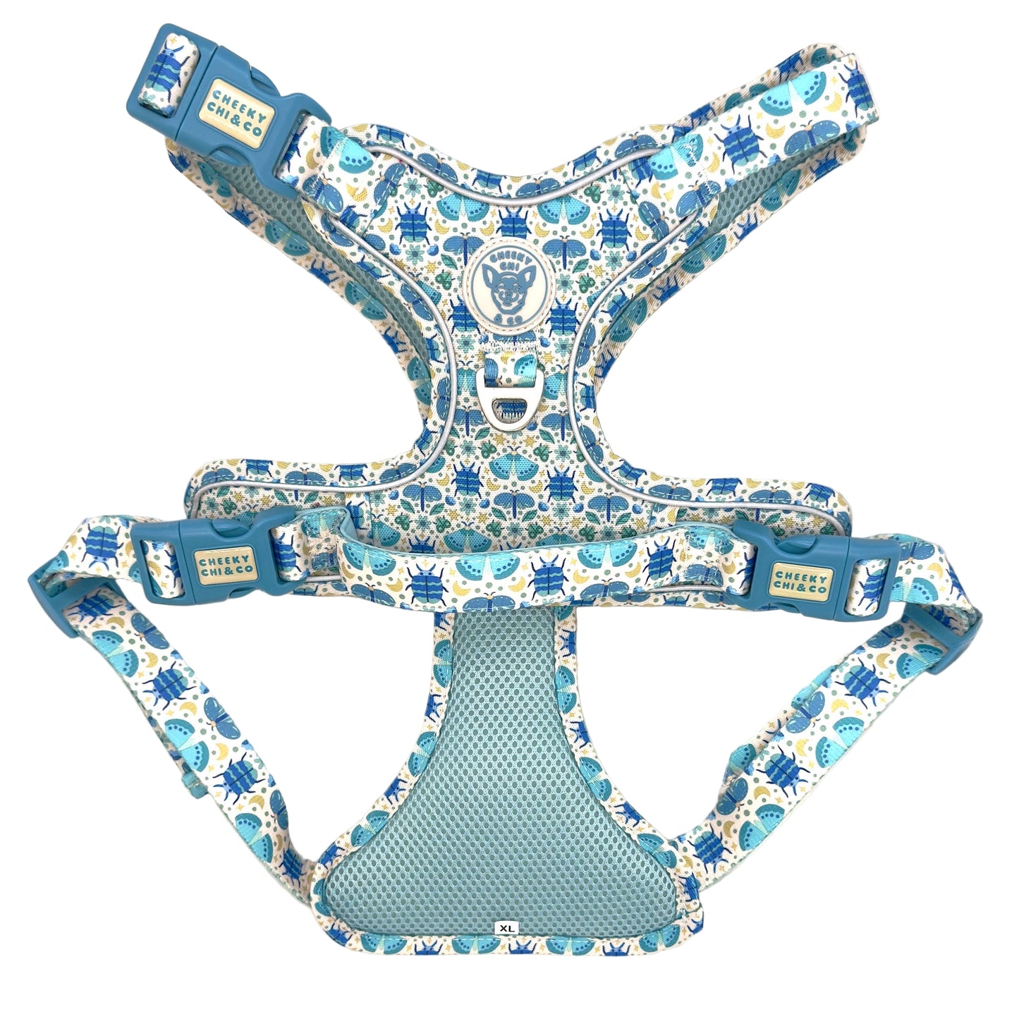 Blue-tiful Bugs Oxford Harness M-XL